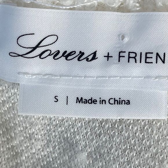 Lovers + Friends Ivory Fleecy Cropped Tank Style Bra Top Sz S - Picture 4 of 7